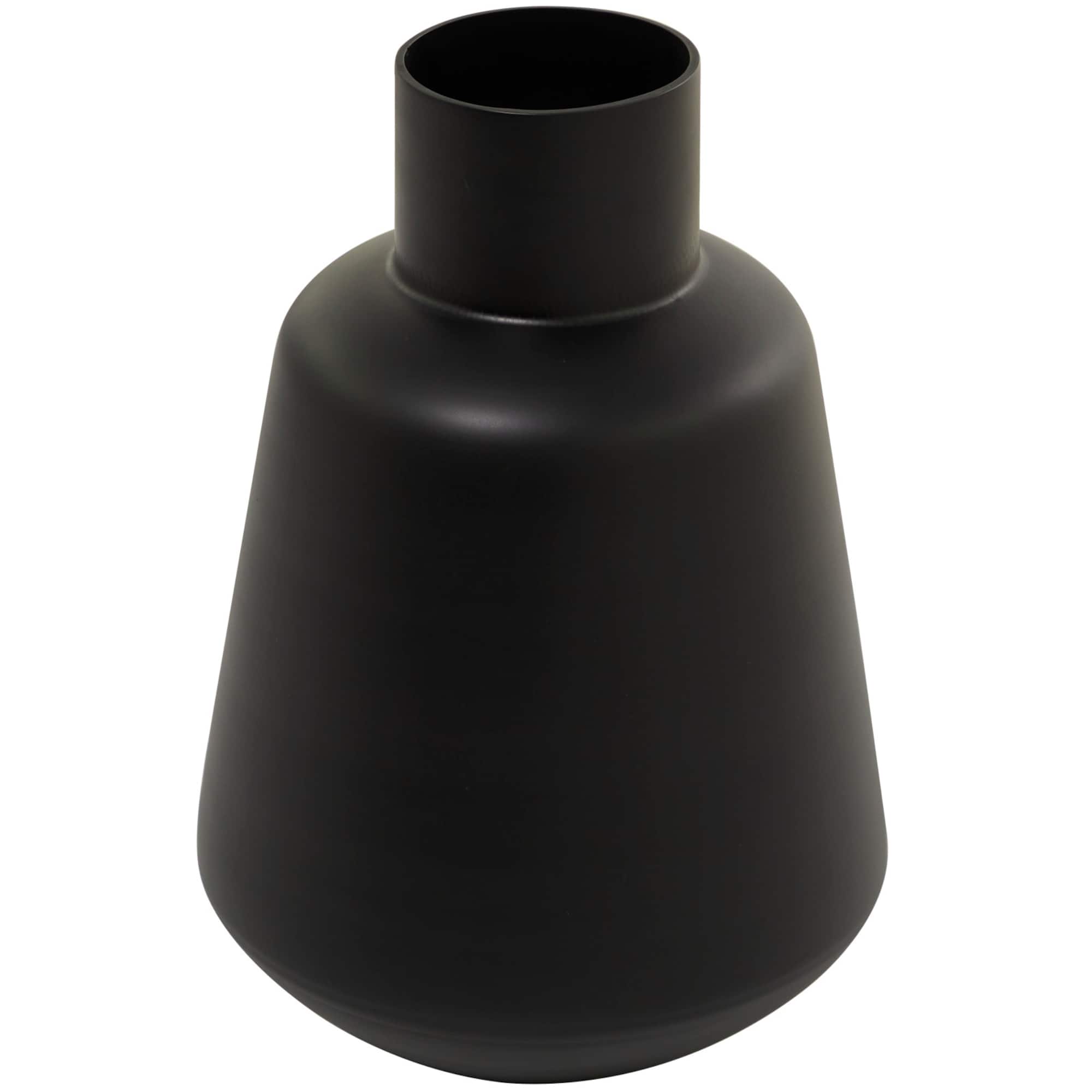 Black Glass Vase 10" x 10" x 15"